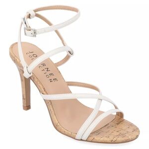 JOURNEE COLLECTION Women’s Ivory Fylissa Open Toe Stiletto Heeled Sandal 10 M